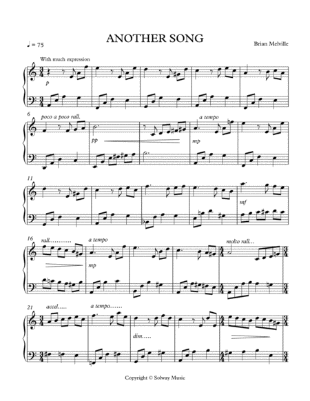 Free Sheet Music Another Song