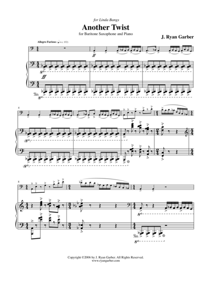 Another Twist For Baritone Saxophone And Piano Sheet Music