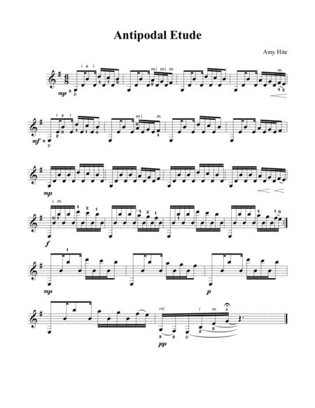 Free Sheet Music Antipodal Etude