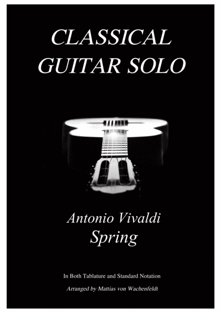 Free Sheet Music Antonio Vivaldi Spring From The Four Seasons Guitar