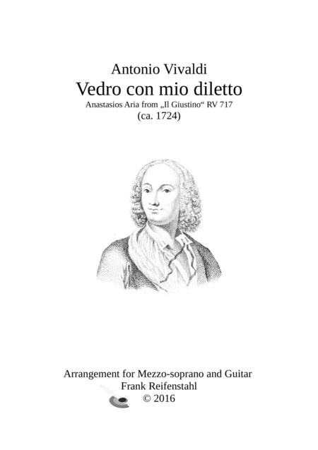 Free Sheet Music Antonio Vivaldi Vedro Con Mio Diletto For Mezzo Soprano And Guitar
