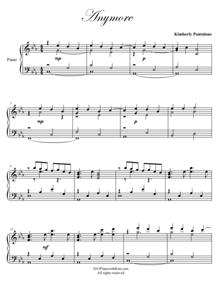 Free Sheet Music Anymore