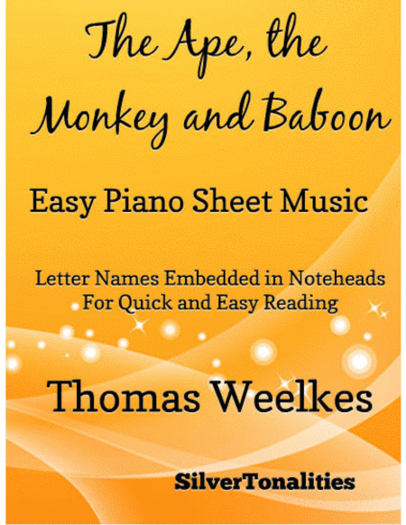 Ape The Monkey And Baboon Easy Piano Sheet Music Sheet Music