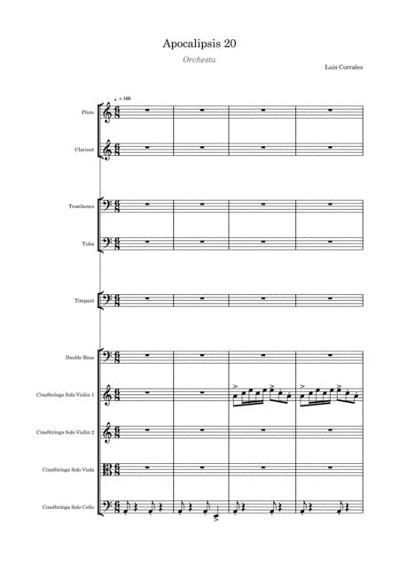 Free Sheet Music Apocalipsis Verse 20