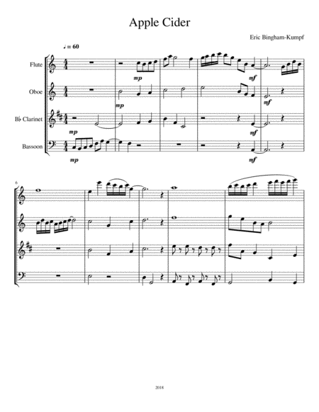 Free Sheet Music Apple Cider