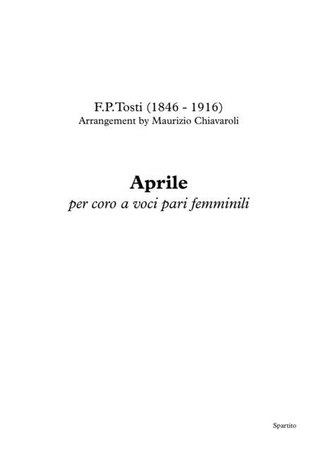 Free Sheet Music Aprile