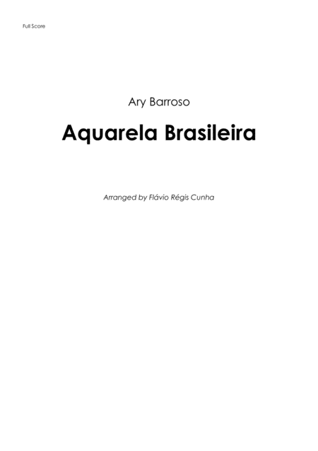 Free Sheet Music Aquarela Brasileira Aquarela Do Brasil Brasil
