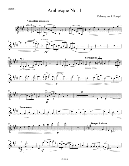 Arabesque No 1 Sheet Music