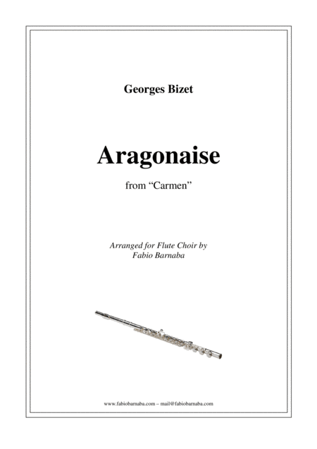 Aragonaise From Carmen For Flute Choir Sheet Music