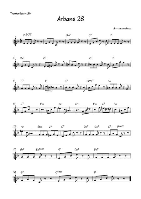 Free Sheet Music Arbans Lesson 28