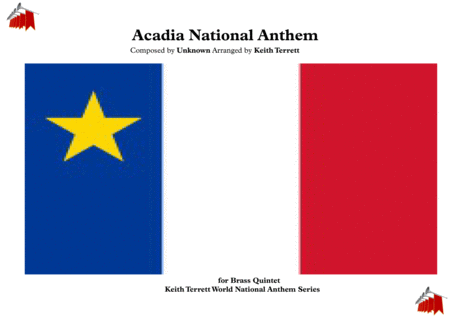 Arcadia Ave Maris Stella National Anthem For Brass Quintet Sheet Music