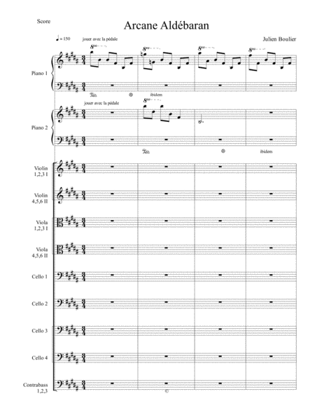 Arcane Aldbaran Piano 1 Piano 2 Violin 1 2 3 Violon 4 5 6 Viola 1 2 3 Viola 4 5 6 Sheet Music