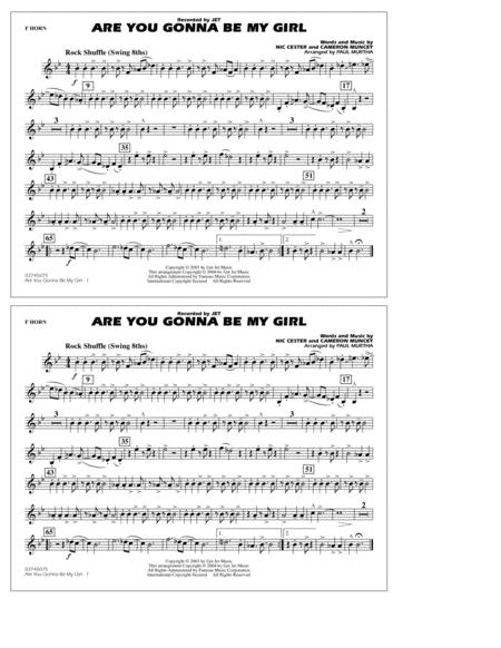 Free Sheet Music Are You Gonna Be My Girl Arr Paul Murtha F Horn