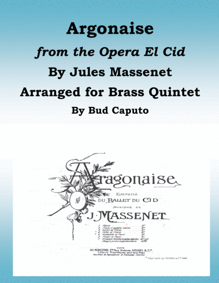 Argonaise For Brass Quintet From El Cid Sheet Music