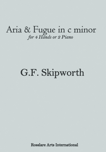 Aria Fugue In C Minor Sheet Music