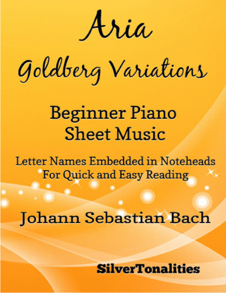 Free Sheet Music Aria Goldberg Variations Bwv 988 Beginner Piano Sheet Music