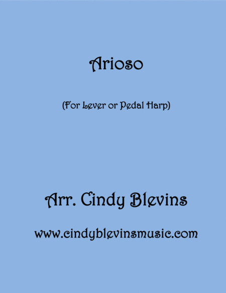 Arioso Arranged For Lever Or Pedal Harp From My Book Classic With A Side Of Nostalgia Sheet Music