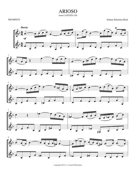 Free Sheet Music Arioso From Cantata 156