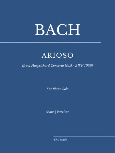 Free Sheet Music Arioso From Harpsichord Concerto No 5 Bwv 1056