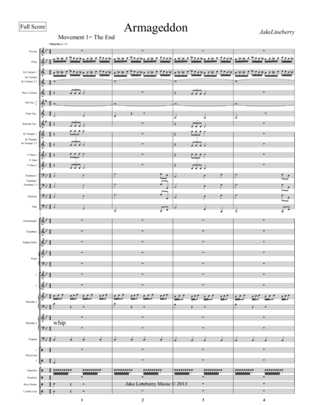 Free Sheet Music Armageddon