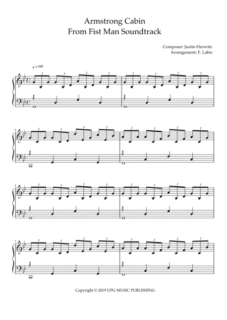 Armstrong Cabin From First Man Ost Sheet Music