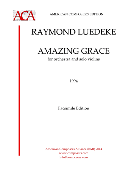 Arr Luedeke Amazing Grace Sheet Music