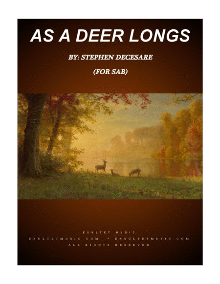 Free Sheet Music As A Deer Longs For Sab