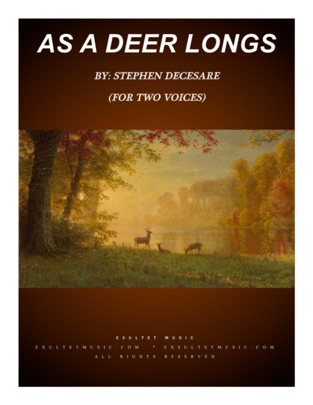 Free Sheet Music As A Deer Longs