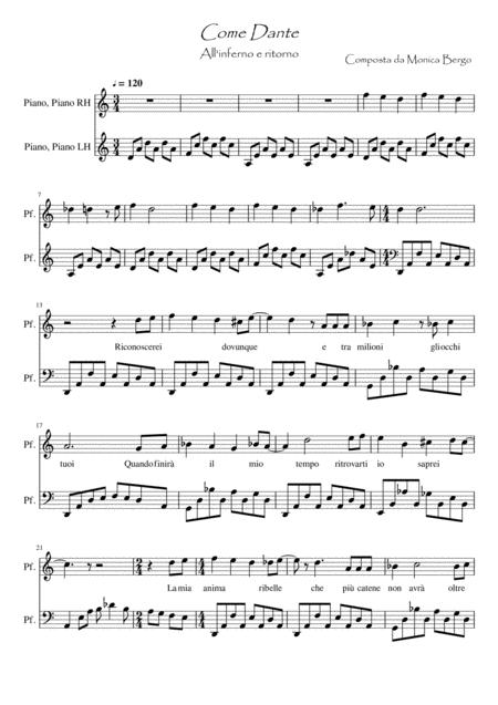 As Dante To Hell And Back Sheet Music