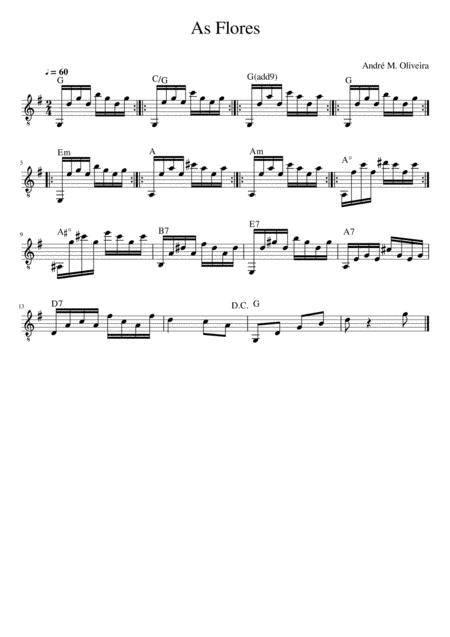 As Flores Sheet Music