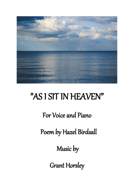 Free Sheet Music As I Sit In Heaven Piano And Solo Voice