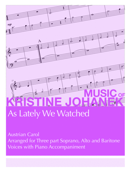 Free Sheet Music As Lately We Watched Sab Version