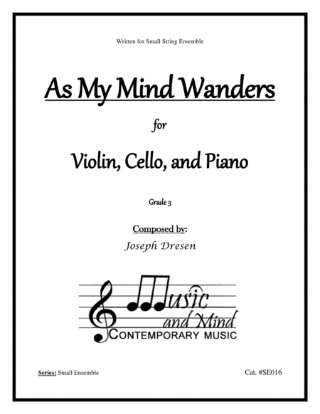 As My Mind Wanders Sheet Music