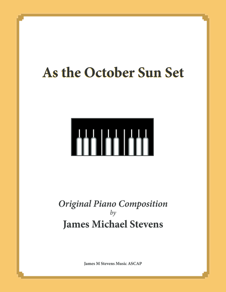 Free Sheet Music As The October Sun Set