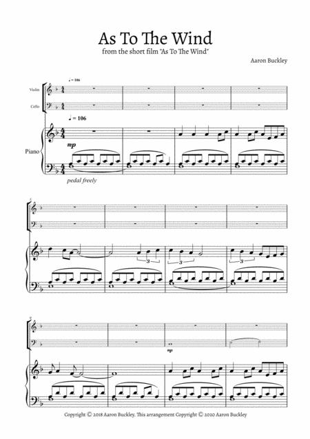 As To The Wind Sheet Music