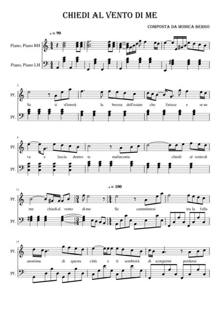 Ask The Wind Of Me Sheet Music