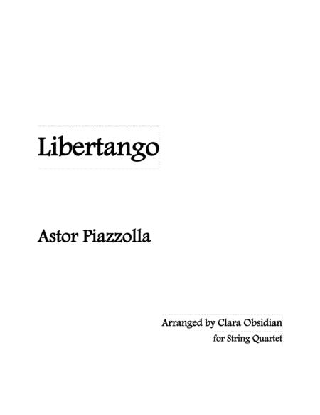 Astor Piazzolla Libertango For String Quartet Sheet Music