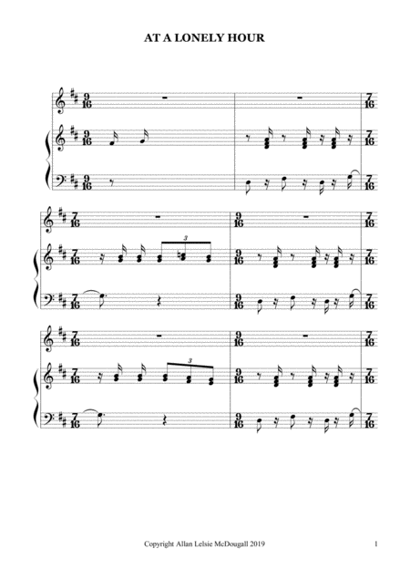 Free Sheet Music At A Lonely Hour