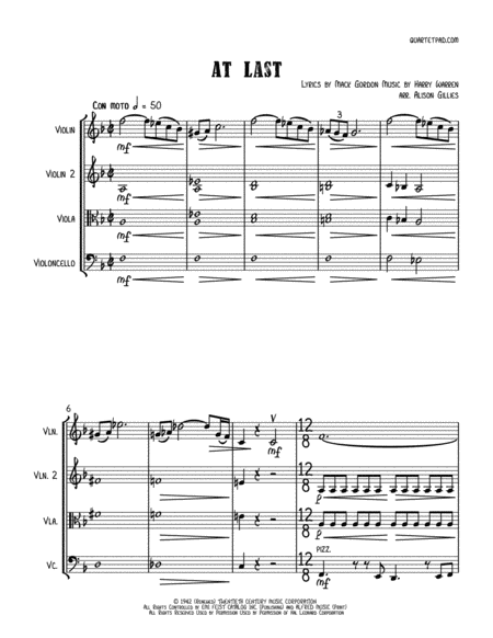 Free Sheet Music At Last String Trio Optional Vln2 Or Vla