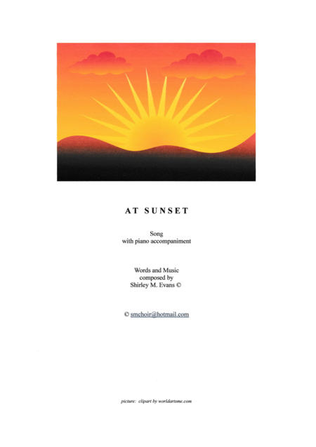 Free Sheet Music At Sunset