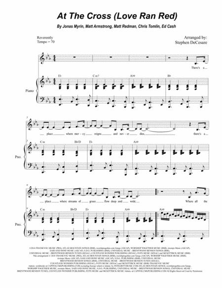 At The Cross Love Ran Red For Unison Choir Sheet Music