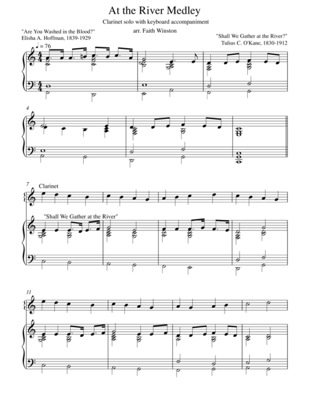 Free Sheet Music At The River Medley Revised Version