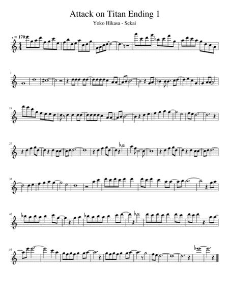 Attack On Titan Ending 1 Sheet Music