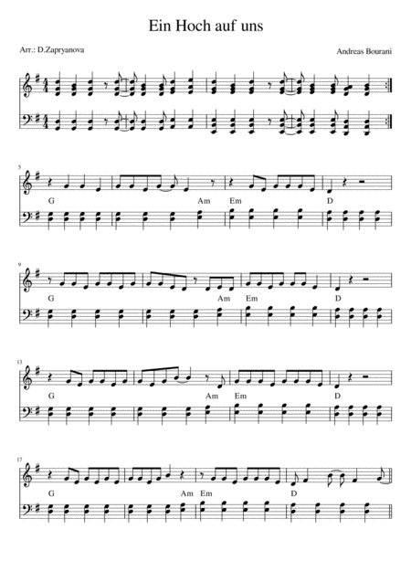 Free Sheet Music Auf Uns