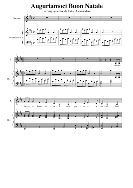 Free Sheet Music Auguriamoci Buon Natale Piano E Voce