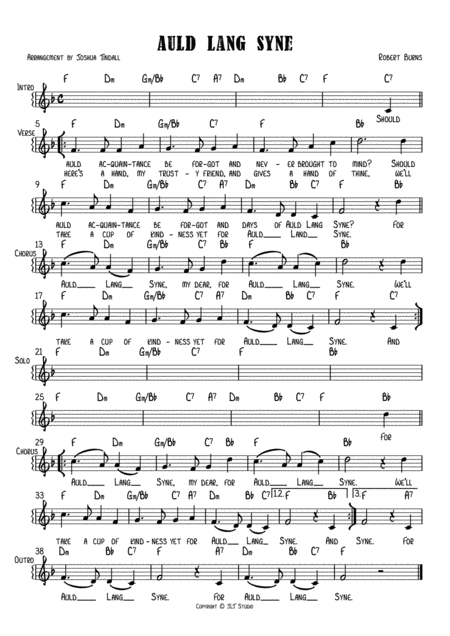 Auld Lang Syne Lead Sheet Sheet Music