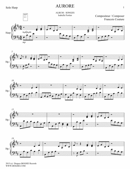 Aurore Sheet Music