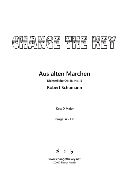 Free Sheet Music Aus Alten Marchen D Major