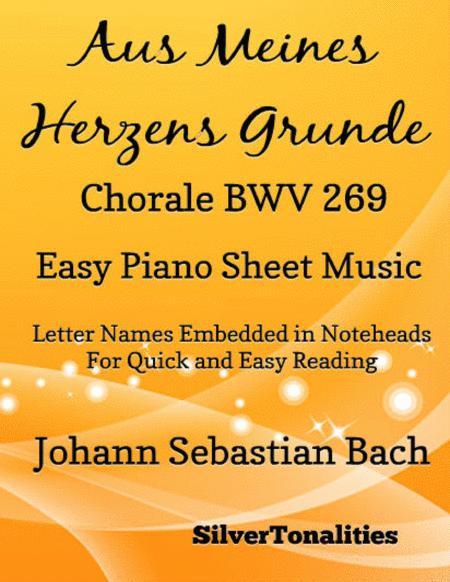 Free Sheet Music Aus Meines Herzens Grande Bwv 269 Easy Piano Sheet Music