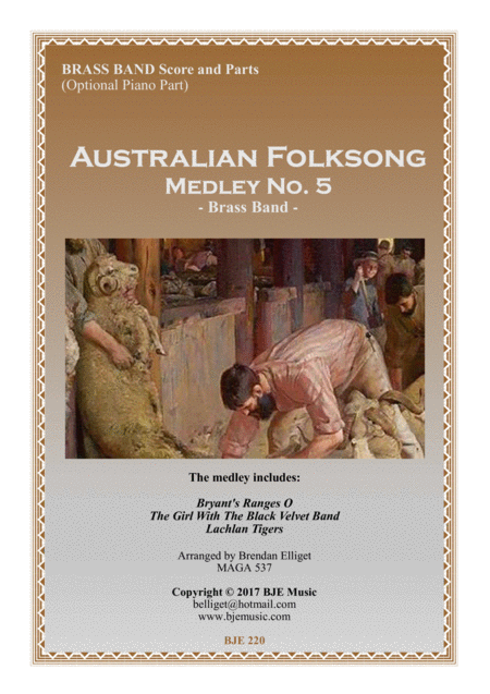 Free Sheet Music Australian Folksong Medley No 5 Brass Band